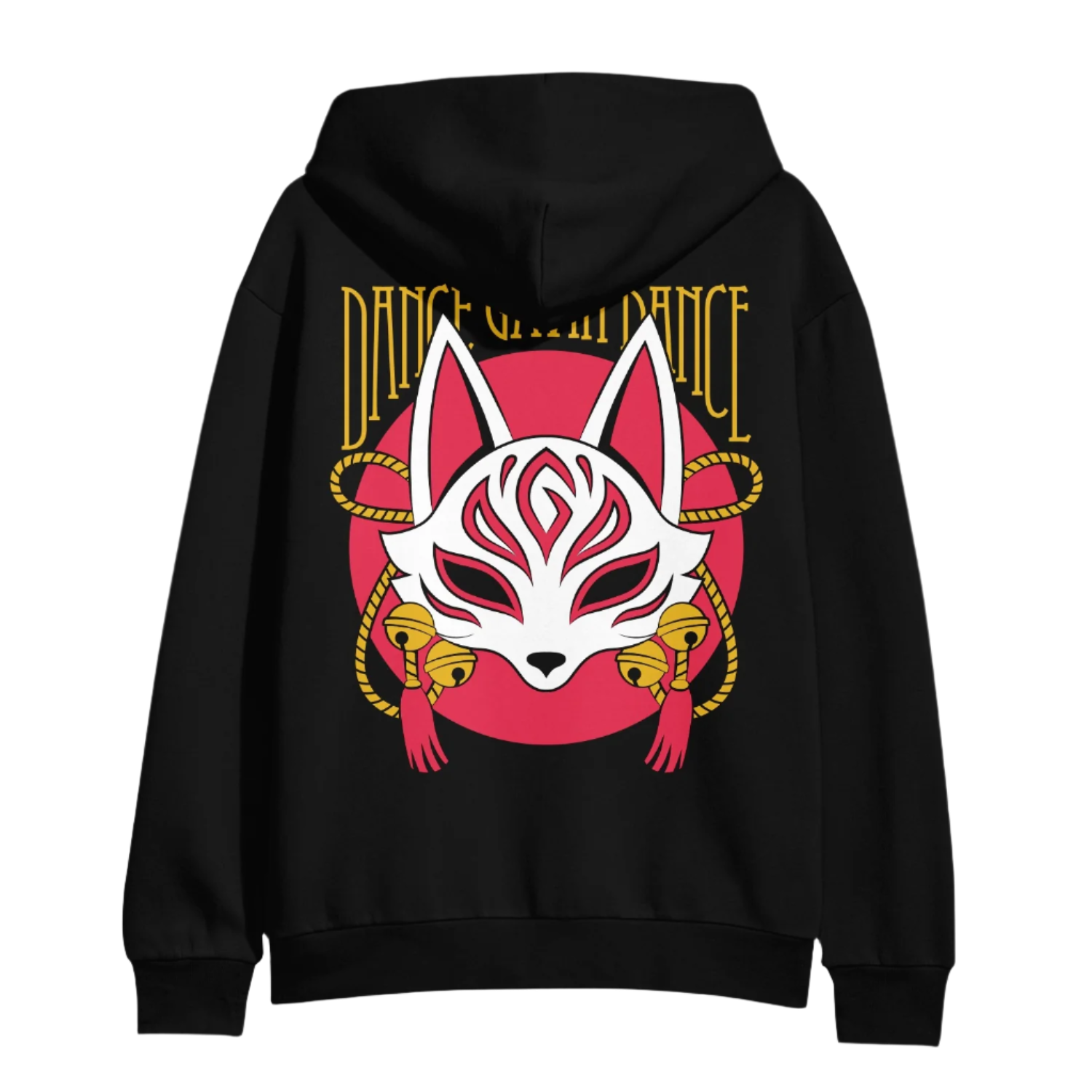 Black hoodie with a fox mask design and 'Dance Gavin Dance' text on the back.
