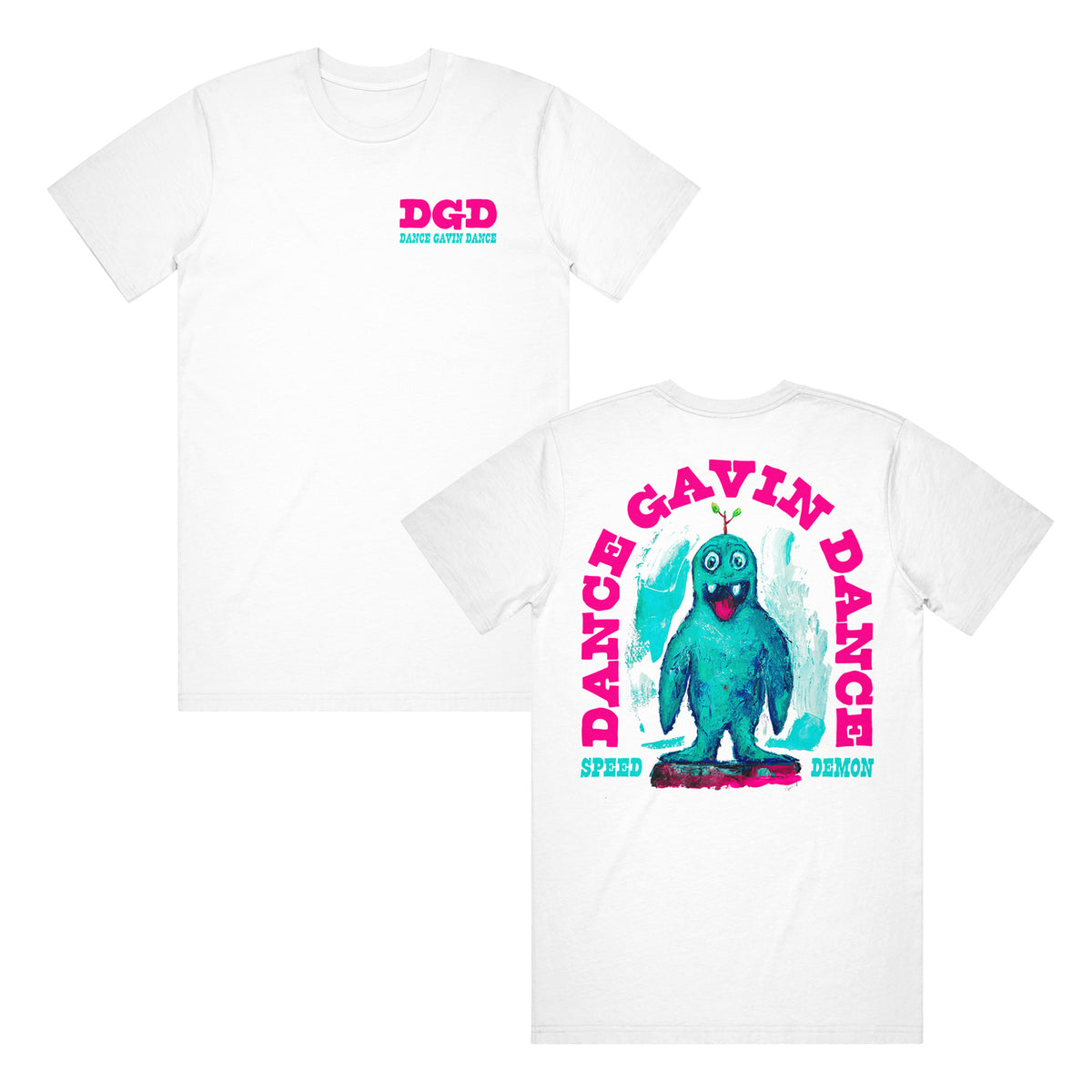 Speed Demon - White T-Shirt front and back