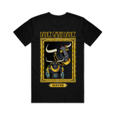 Black t-shirt with a graphic print of a bull and the text 'DANCE GAVIN DANCE' on the front.