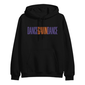 Black hoodie with 'DANCE Gavin DANCE' text in colorful letters 