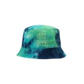 Tie-dye bucket hat with 'DANCE GAVIN DANCE' text 