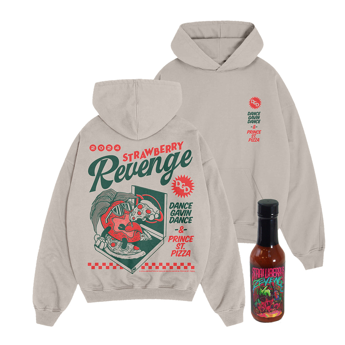 Strawberry Revenge - Cement Pullover + Hot Sauce