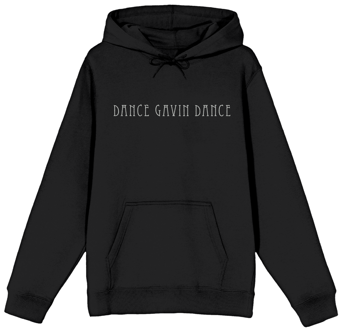 Black hoodie with 'DANCE GAVIN DANCE' text on a white background