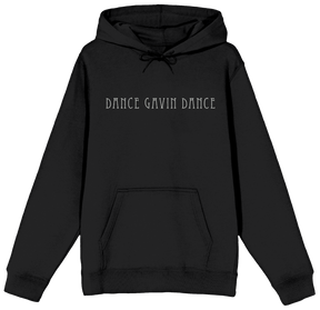Black hoodie with 'DANCE GAVIN DANCE' text on a white background