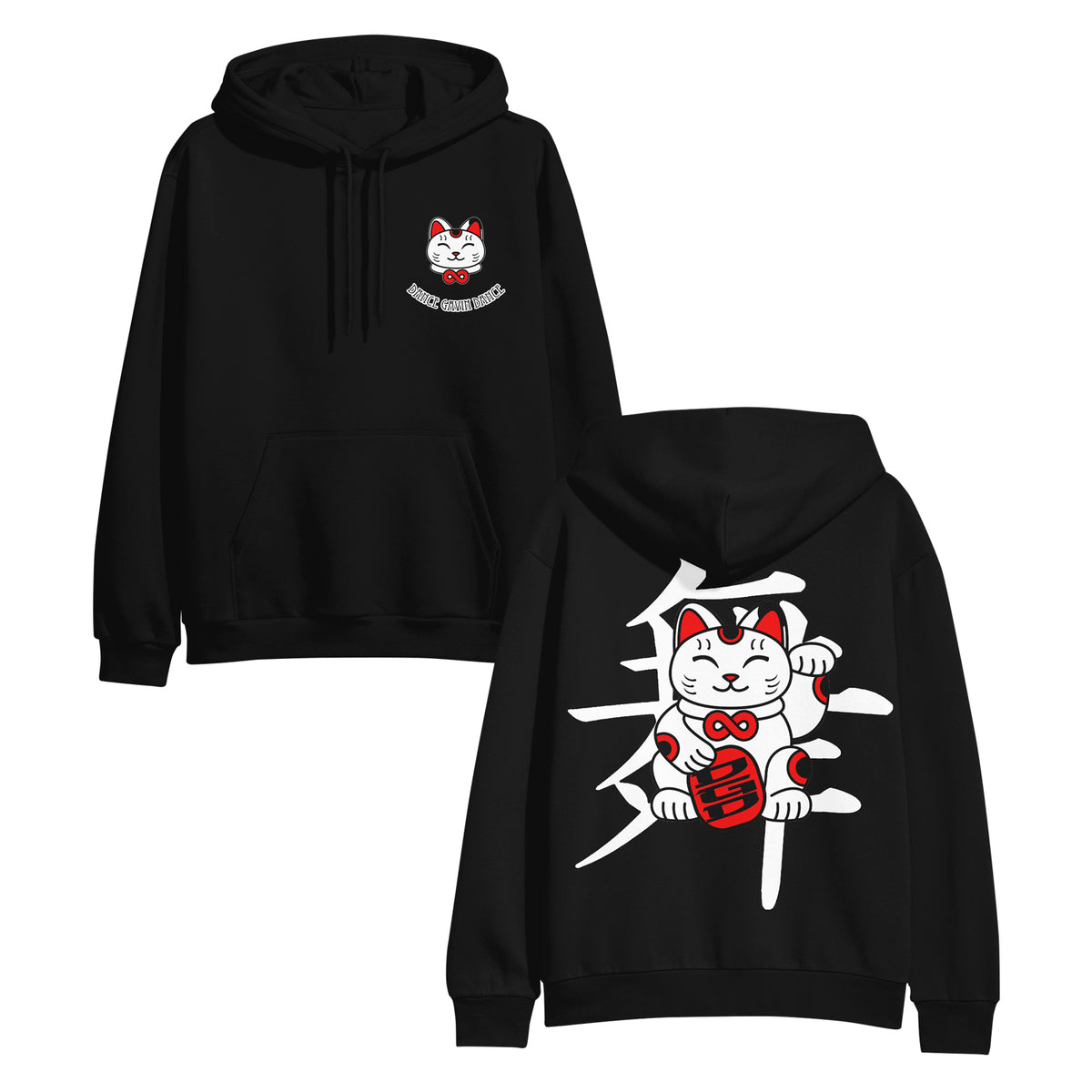 Lucky Cat Black Pullover