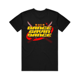 Black t-shirt with 'Dance Gavin Dance' graphic design 