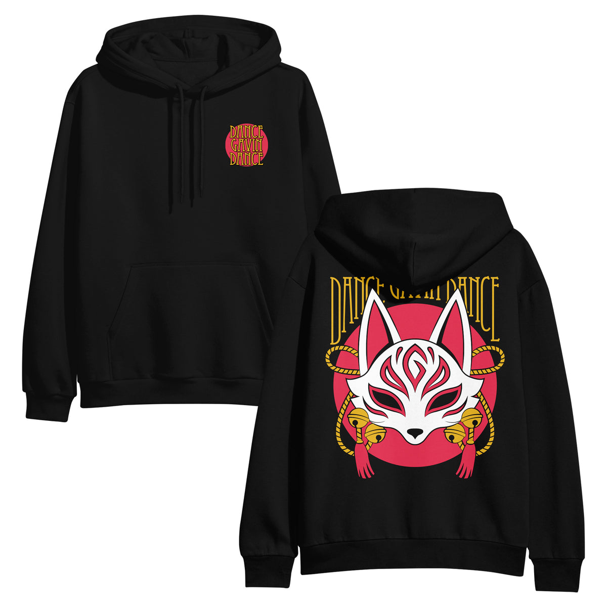 Kitsune - Black Pullover front and back