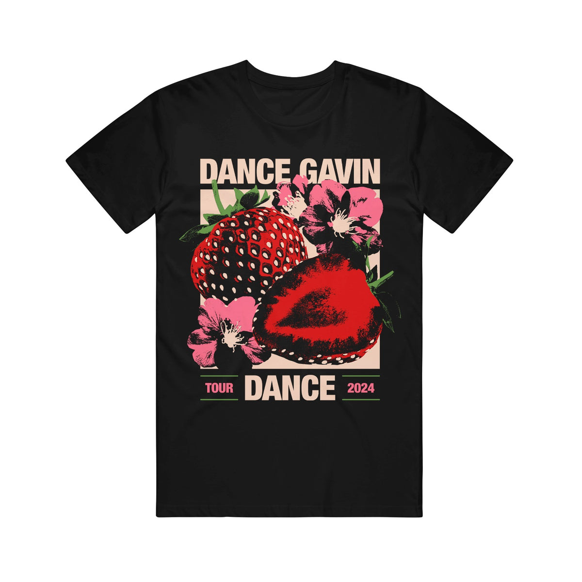 Strawberry Blossom Tour - Black T-Shirt front