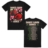 Strawberry Blossom Tour - Black T-Shirt front and back