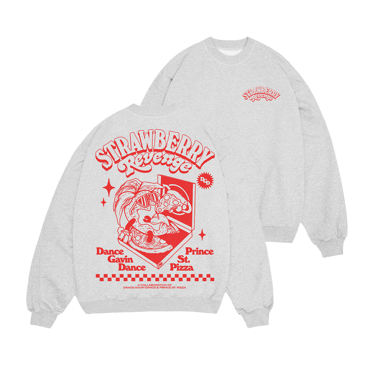 Strawberry Revenge - Grey Heather Crewneck Strawberry Revenge - Grey Heather Crewneck