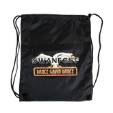 Black drawstring bag with 'Swanfest Dance Gavin Dance' logo