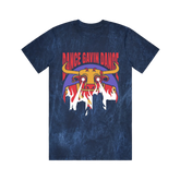 A navy blue t-shirt with a graphic print of a bull and the text 'DANCE GAVIN DANCE'.