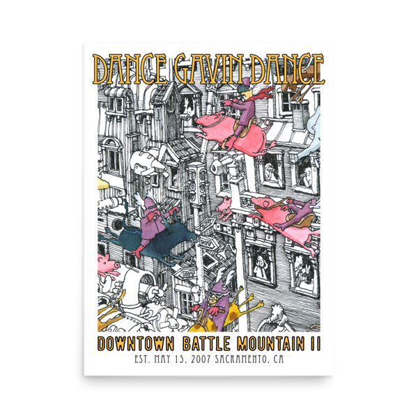 Official Dance Gavin Dance Store - Downtown Battle Mountain II Poster